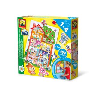 荷蘭SES 幼兒手作系列-DIY創意貼紙故事屋-14476 創意遊戲 手指操作 幼兒美勞 親子互動