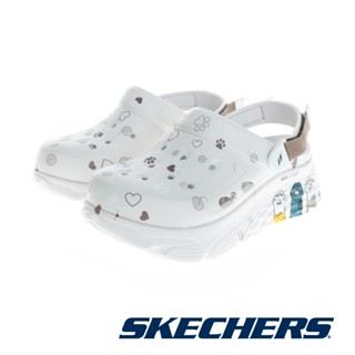 【SKECHERS】女 健走系列涼拖鞋 MAX CUSHIONING FOAMIES-111658-灰白OFWT