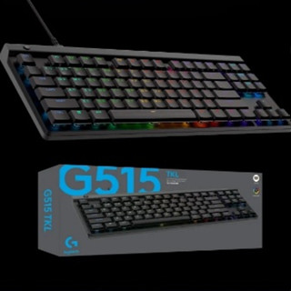 Logitech 羅技【 G515 輕薄有線 機械式 TKL 電競鍵盤 】黑色 無數字鍵