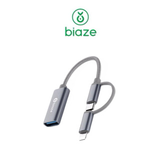 【biaze畢亞茲】OTG轉接頭 Type-C/Lightning USB 二合一連接線/讀取/手機/滑鼠/鍵盤/充電