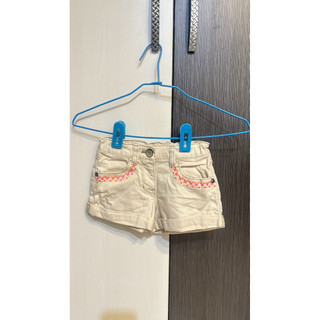 二手女童Benetton民族風牛仔拉鍊短褲3-4years/100cm (腰圍可調)