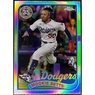 球員卡 Mookie Betts 木屐 2024 Topps Chrome 1989 Topps Baseball 亮面