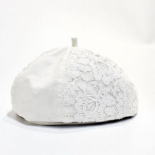 【HiGh MaLi】春夏季貝蕾帽/畫家帽/白蕾絲花#絕美#禮物#日系