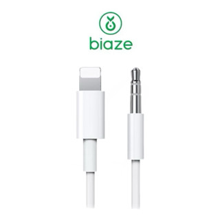 【biaze畢亞茲】Lightning轉3.5mm音訊轉接線 車載導航連接線 HIFI音質 1m白/手機配件/聽歌/導航