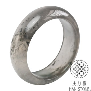 【漢石齋】天然水沫玉 寬版手鐲玉鐲 玻璃種飄花(手圍16/版寬18.1mm)