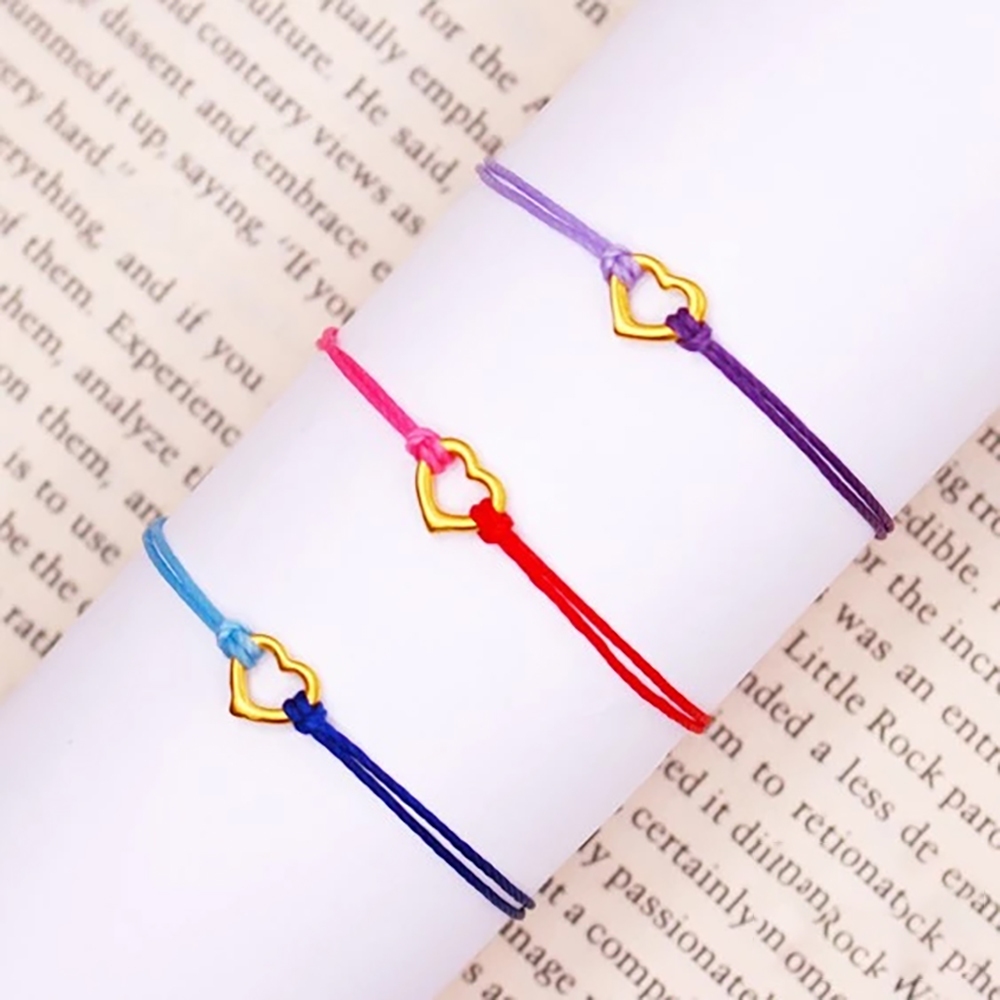 純金9999  0.03錢 甜心編繩手鍊 三色款選   防水 彌月 黃金 迎鶴金品 Y-