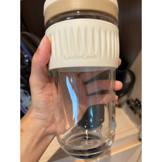 【樂扣樂扣】清新手提耐熱玻璃隨行杯500ml(全新）