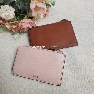 🌷【FOSSIL】現貨 卡片夾 真皮零錢包 牛皮 零錢卡包 fossil皮夾卡片夾 短夾 鑰匙包 《包妮加拿大》
