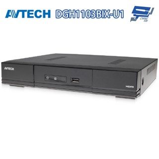 昌運監視器 AVTECH陞泰 DGH1103BIX-U1 IP 網路型錄影主機 AI智慧偵測 4路 H.265