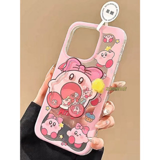 可愛卡通日系動漫 星之卡比 Kirby 支架 防摔 手機殼 iPhone16 15 14 13 Pro Max 全包硬殼