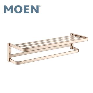 【MOEN】美國摩恩｜雙層毛巾置衣架｜鋁合金置物架｜朗月金｜流沙金｜衛浴｜五金｜配件