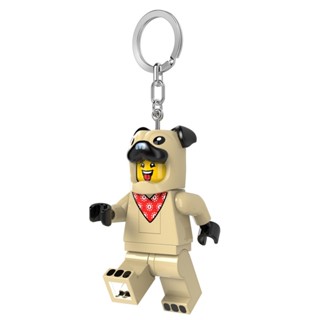LEGO 樂高鑰匙圈 樂高哈巴狗鑰匙圈燈 人偶造型LED 鑰匙圈鎖圈 手電筒 吊飾 COCOS LG320
