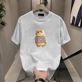 【董小姐】100%純棉短袖 圓領上衣 ins 風衣 寬鬆顯瘦上衣 女生上衣 潮流穿搭 日韓版上衣 oversizet恤
