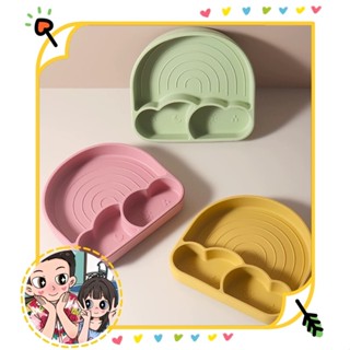 🌸牛牛兄妹🌸🔘24小時迅速出貨🔘寶寶餐具 - 矽膠彩虹餐盤✅透過美國FDA及CPSC檢測，臺灣檢驗合格、讓寶寶使用更安心