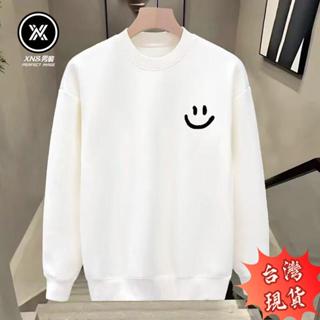 XN&臺灣現貨 長袖男 美式圓領衛衣男生秋季潮流新款美式復古休閒潮牌無帽外套寬鬆
