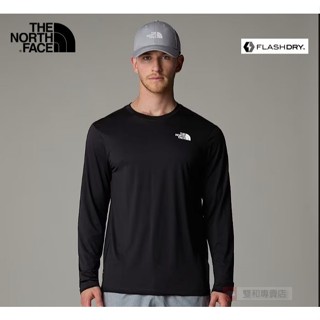 -滿3000免運-[雙和專賣店] THE NORTH FACE 男 排汗圓領長袖上衣/8DG5/黑色