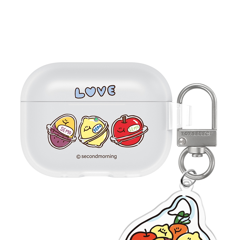【TOYSELECT】Second Morning新鮮包裝強悍防摔AirPods保護套(附吊飾)