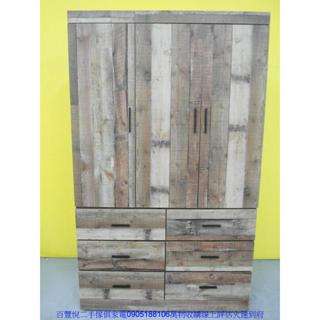 【新竹二手傢俱】新竹百豐悅2手買賣-二手衣櫃新品工業風4*7尺拉門衣櫃衣櫥衣物收納櫃抽屜櫃儲物櫃新竹二手傢俱竹東二手傢俱