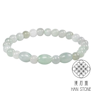 【漢石齋】天然翡翠A貨 手珠手串 冰糯種(6.5-7mm*23pcs+桶珠3pcs)