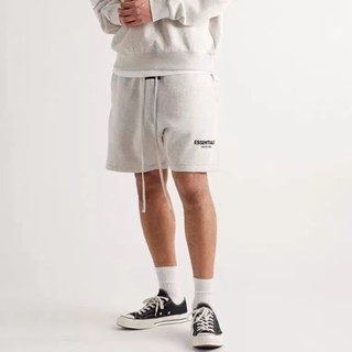 全館免運 FEAR OF GOD ESSENTIALS SS22 短褲 植絨logo 五分褲 FOG 短褲 抽繩 棉短褲