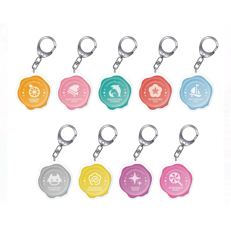 【動漫周邊】lovelive sunshine GIGO 期間 角色代表符號 限定吊飾