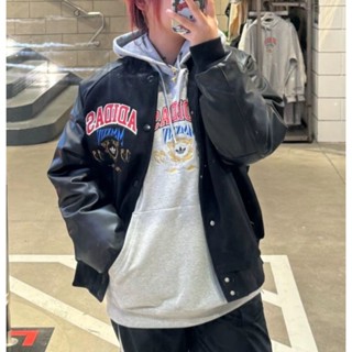 Linda❤️代購 ⚠️Adidas VRCT 厚款 內衍縫 夾克外套 黑色 保暖 男款 JD5793 皮袖 棒球外套