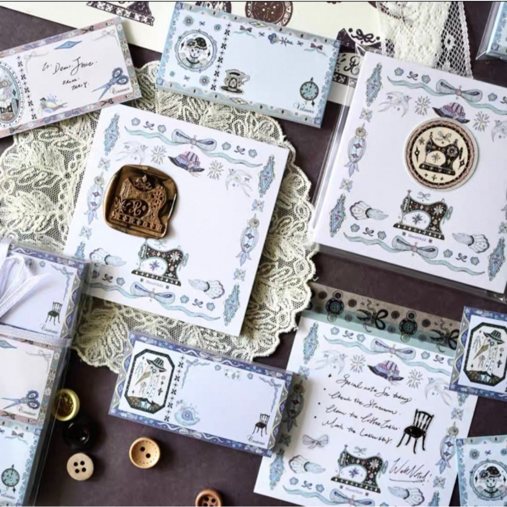 MoonChild 原創便簽｜角色｜庫蒂爾｜下午茶｜裁縫店系列原創便條紙便簽紙輕復古鹽系手帳素材