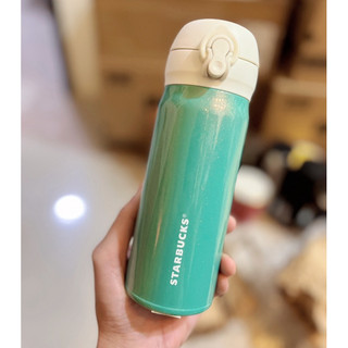 櫻花季 全新星巴克 微珠光 松石綠膳魔師保溫瓶 400ml 城市杯 膳魔師隨身瓶 櫻花 超輕量隨身瓶