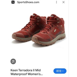 Keen 防水登山鞋/ 健行靴/中筒酒紅色26cm