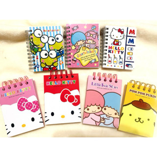 三麗鷗Hello Kitty/凱蒂貓/大眼蛙/雙子星/布丁狗/雙封面小筆記本（市價$50