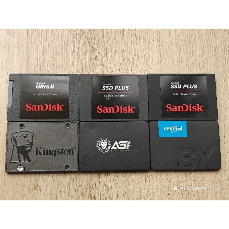 2.5吋 sandisk 美光 agi kingston SSD 480G 500G 512G 二手 已過保