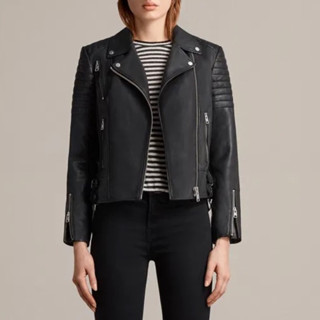 AllSaints Papin Biker Leather Jacket 經典款 龜甲 騎士皮衣 機車皮夾克 羔羊皮外套
