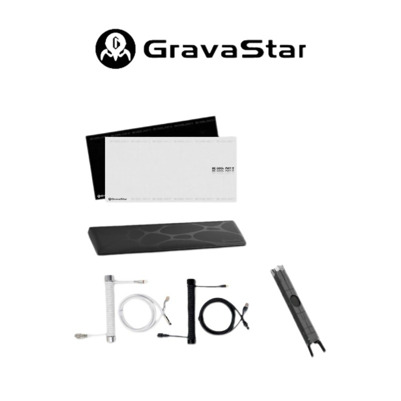 【GravaStar重力星】異星機械鍵盤配件 2in1拔軸器 鍵盤手托 鍵盤連接線 遊劇滑鼠墊 Leo 里歐