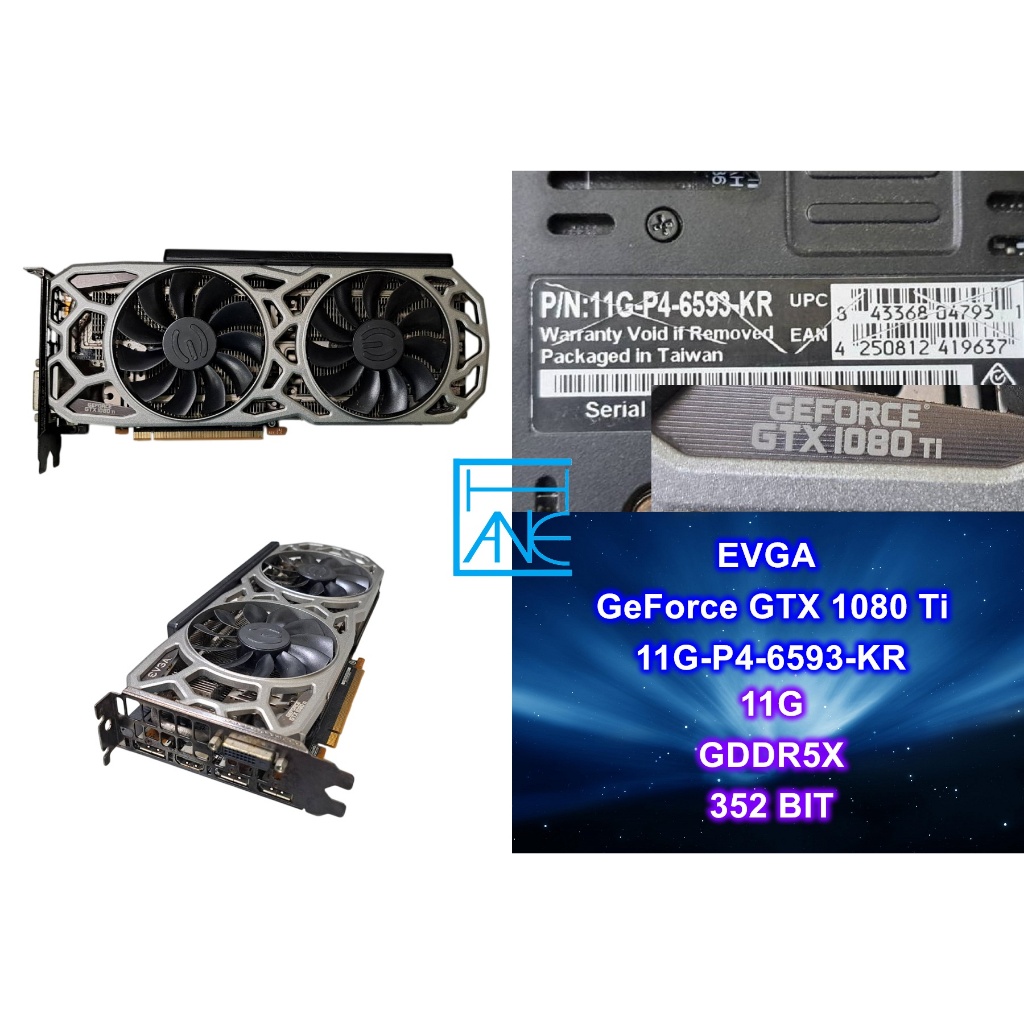【 大胖電腦 】艾維克 GTX1080 TI 11G顯示卡/11G-P4-6593-KR/GDDR5X/352BIT