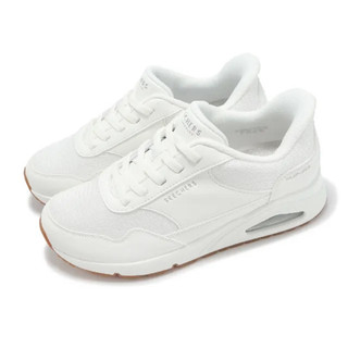 SKECHERS 休閒鞋 Uno-Banksia Slip-Ins 寬楦 白色 氣墊 運動鞋 健走 177117WWHT