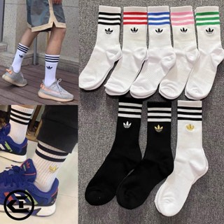 Adidas 三葉草 男女同款originals襪子 刺繡潮流高筒棉質訓練愛迪達毛巾底運動籃球學生休閒襪 長襪 小腿襪