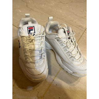 FILA 休閒鞋 女鞋 增高 白色厚底 老爹鞋 經典36號二手