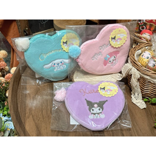現貨 日本 三麗鷗 Sanrio 愛心 新型 絨毛 零錢包 萬用包 收納包 大耳狗 庫洛米 美樂蒂 情人節