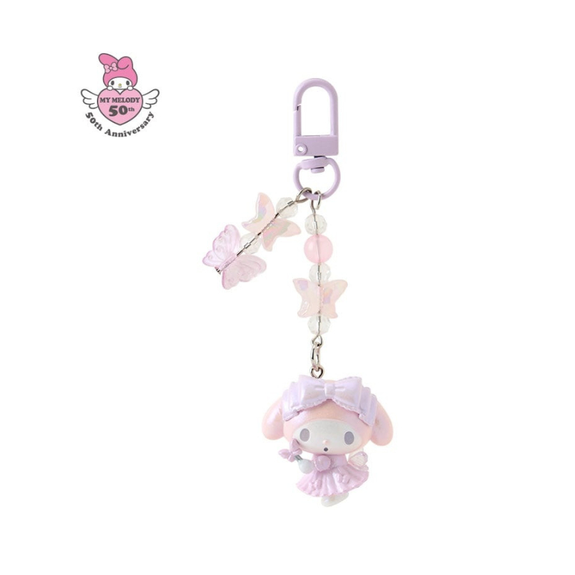 ✨日本正版現貨✨senrio三麗鷗 我愛美樂蒂My Melody 50週年紀念鑰匙圈 美樂蒂吊飾 草莓美樂地 蝴蝶美樂蒂