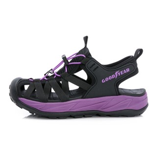 GOODYEAR固特異【露營趣W2】女鞋 束扣運動護趾涼鞋 黑色 / GAWS52610/K Shoes