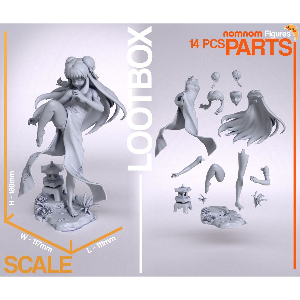 【✨AKIRA STUDIO✨非成品】 白模 GK 模型 NOMNOM Figures  珊璞 亂馬