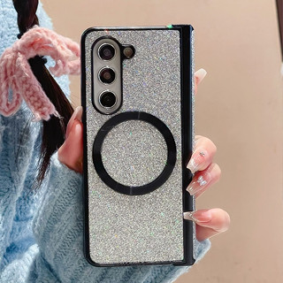 滿鑽閃粉 Galaxy Z Fold 6 5 4 3 保護殼 磁吸充電 三星 zFold6 手機殼 鉸鏈全包硬殼 防摔殼