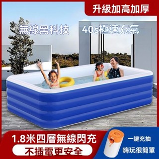 【限時大促🌟】兒童戱水池 充氣遊泳池 兒童游泳池 戶外加厚戲水池 戶外玩具 摺疊游泳池 家用超大型泳池