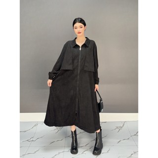 Y2 style▪️設計感燈蕊絨風衣外套▪️Y2style歐美設計款寬鬆韓版個性大尺碼【A104694】