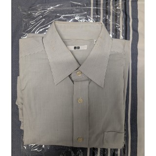 <二手uniqlo>白色條紋襯衫