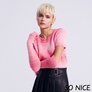 SO NICE【特惠】兩穿式漸層圓領可拆袖毛衣｜都會時尚女裝 【93430011】