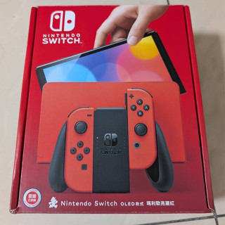 NS Switch 新版 OLED 主機 瑪利歐亮麗紅 臺灣公司貨