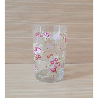 (二手) 英國設計絕版品 玫瑰花 玻璃水杯320ml