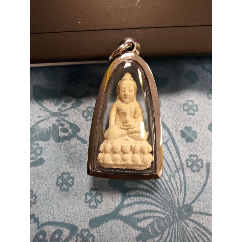 龍婆薩空 2548 第一期粉質金那般川藥師佛（底帶印）全新鋼殼 帶SMK卡