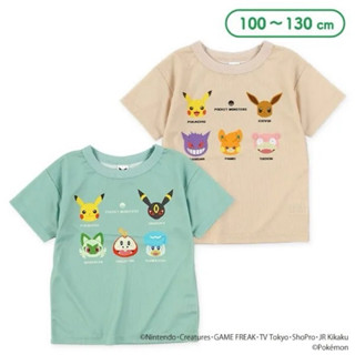 🇯🇵日本西松屋男童 寶可夢印花短袖上衣POKEMON 新葉喵 呆火鱷 潤水鴨 月亮伊布 短T 衣服 外出服